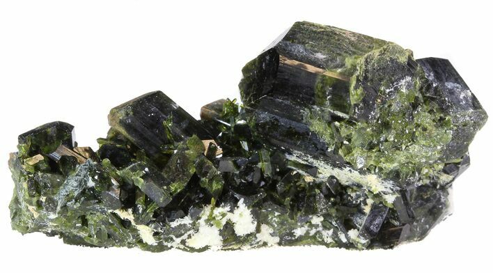 Wide, Lustrous Epidote Crystal Cluster - Pakistan #41568